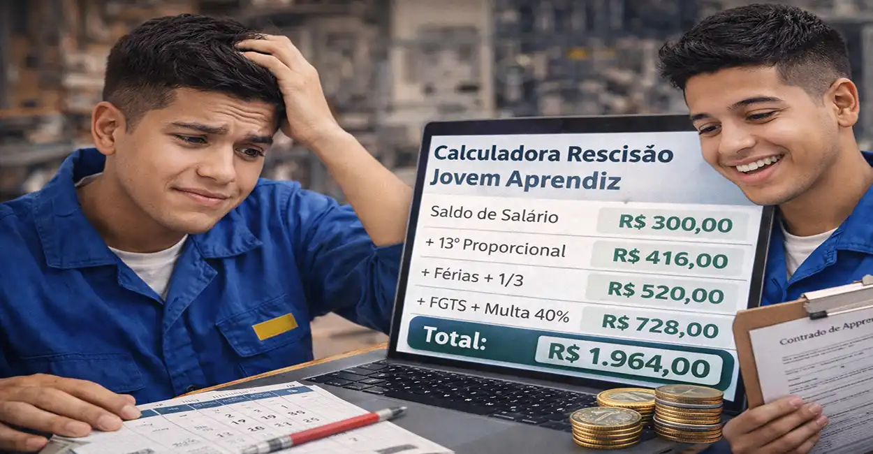 Calculadora de Rescisão do Jovem Aprendiz - Veja seus direitos