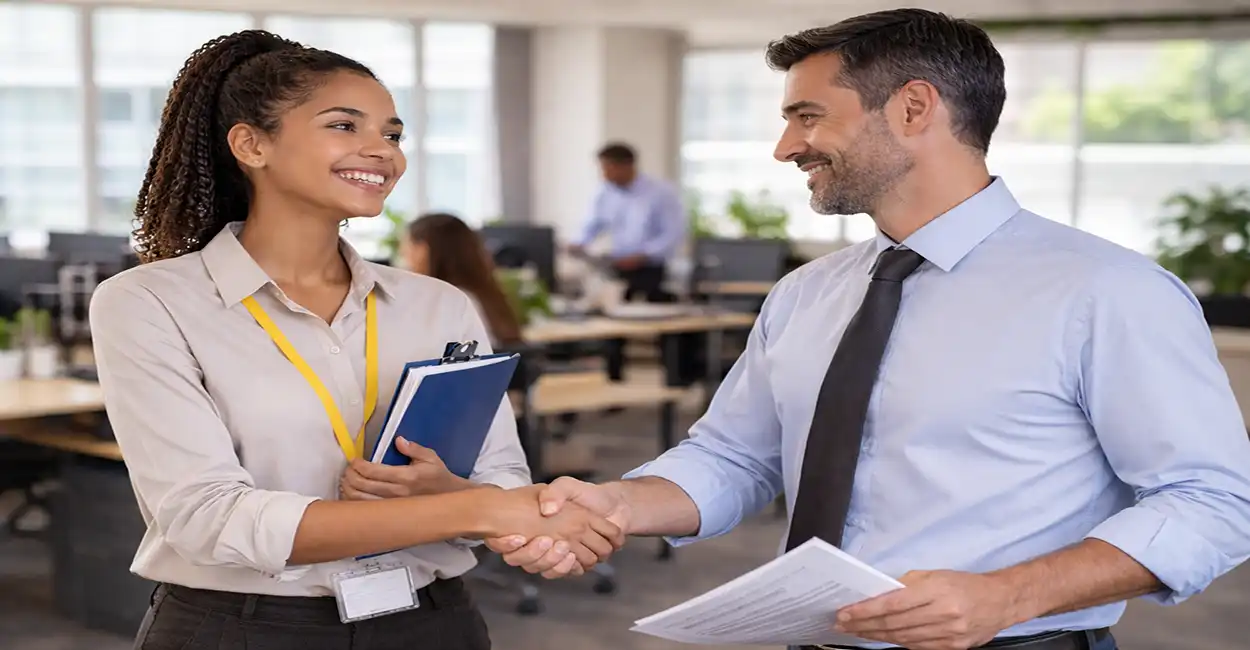 Jovem aprendiz comemorando efetivação em empresa - Entenda se pode ser efetivado antes do fim