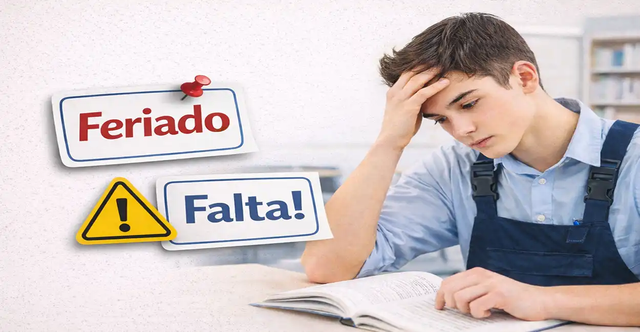 Jovem Aprendiz preocupado com faltas no curso - Entenda os riscos de demissão