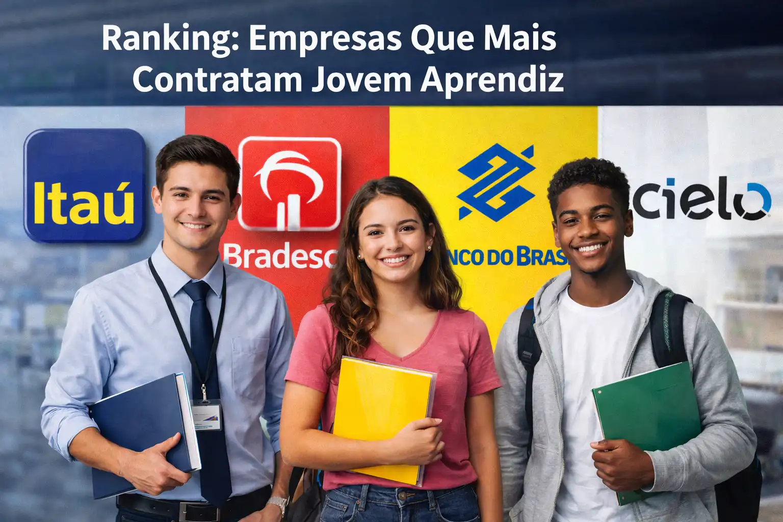 Jovens aprendizes em diversas empresas - Ranking das que mais contratam em 2026